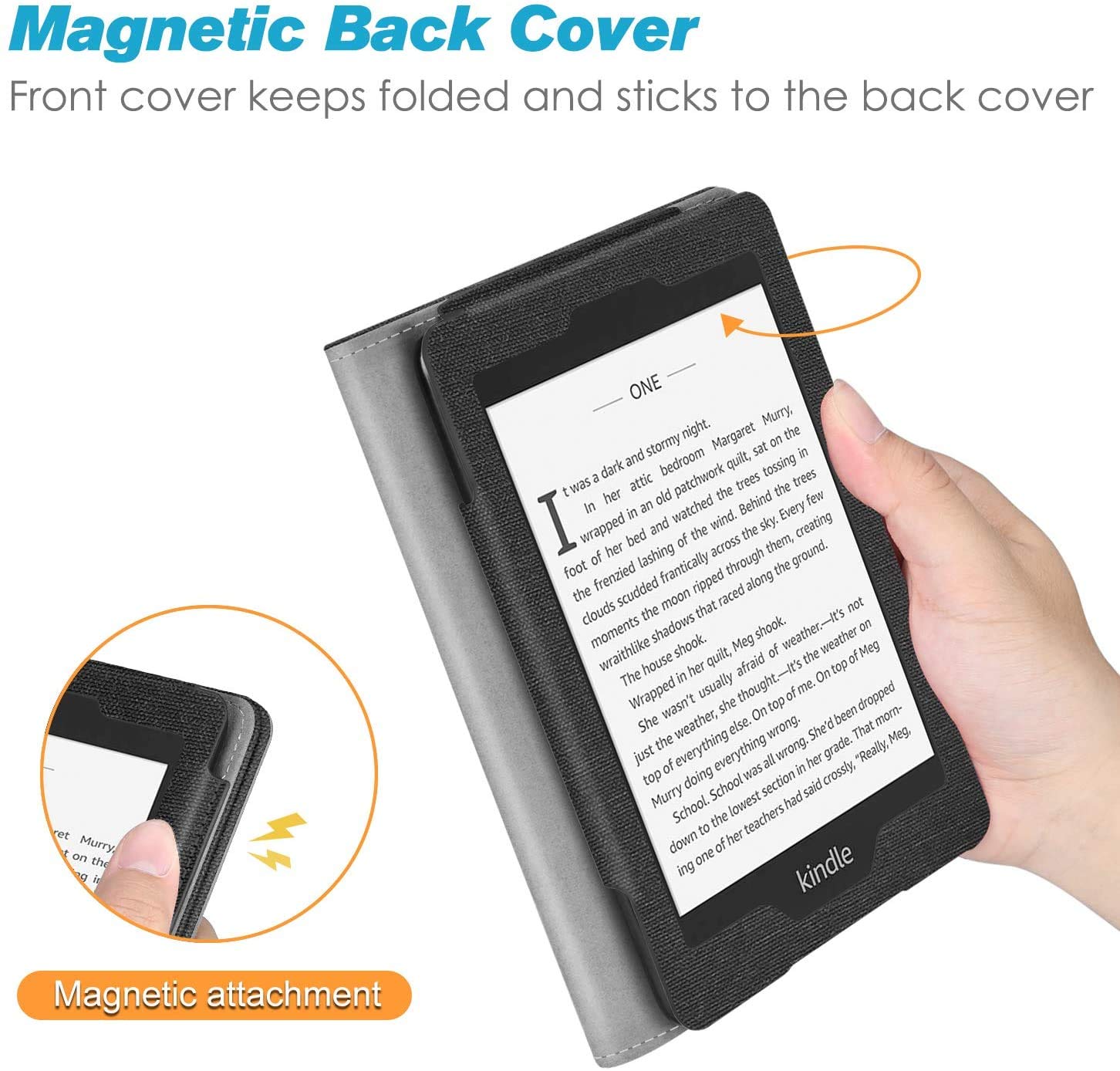 Capa Para Kindle Paperwhite 10ª Geração - Com Alça E Suporte Dobrável