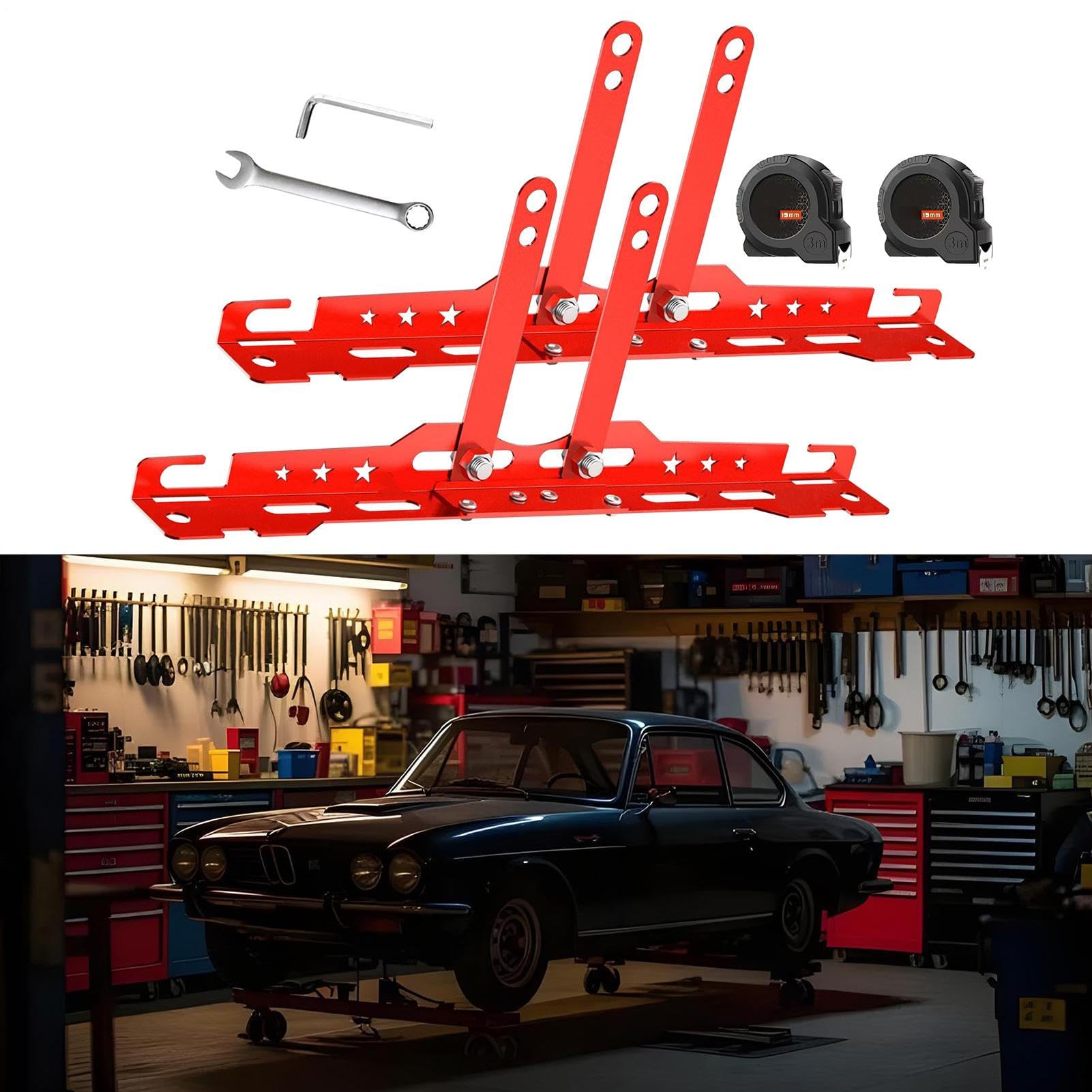 Kit d'Alignement de Roues,Plaques de Parallélisme Renforcées | Pour Réparation Pneus Camion Moto Véhicule Utilitaire Bateau Atelier