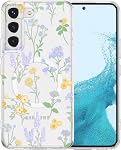 RALEAVO for Samsung Galaxy S23 Ultra Case Compatible with MagSafe Clear Floral Case with Flower Branch Pattern for Girls Women Slim Cute Hard Back Shockproof S23 Ultra Phone Case,Transparent | For Samsung S23 Ultra Magnetic Flower Case Compatible wit