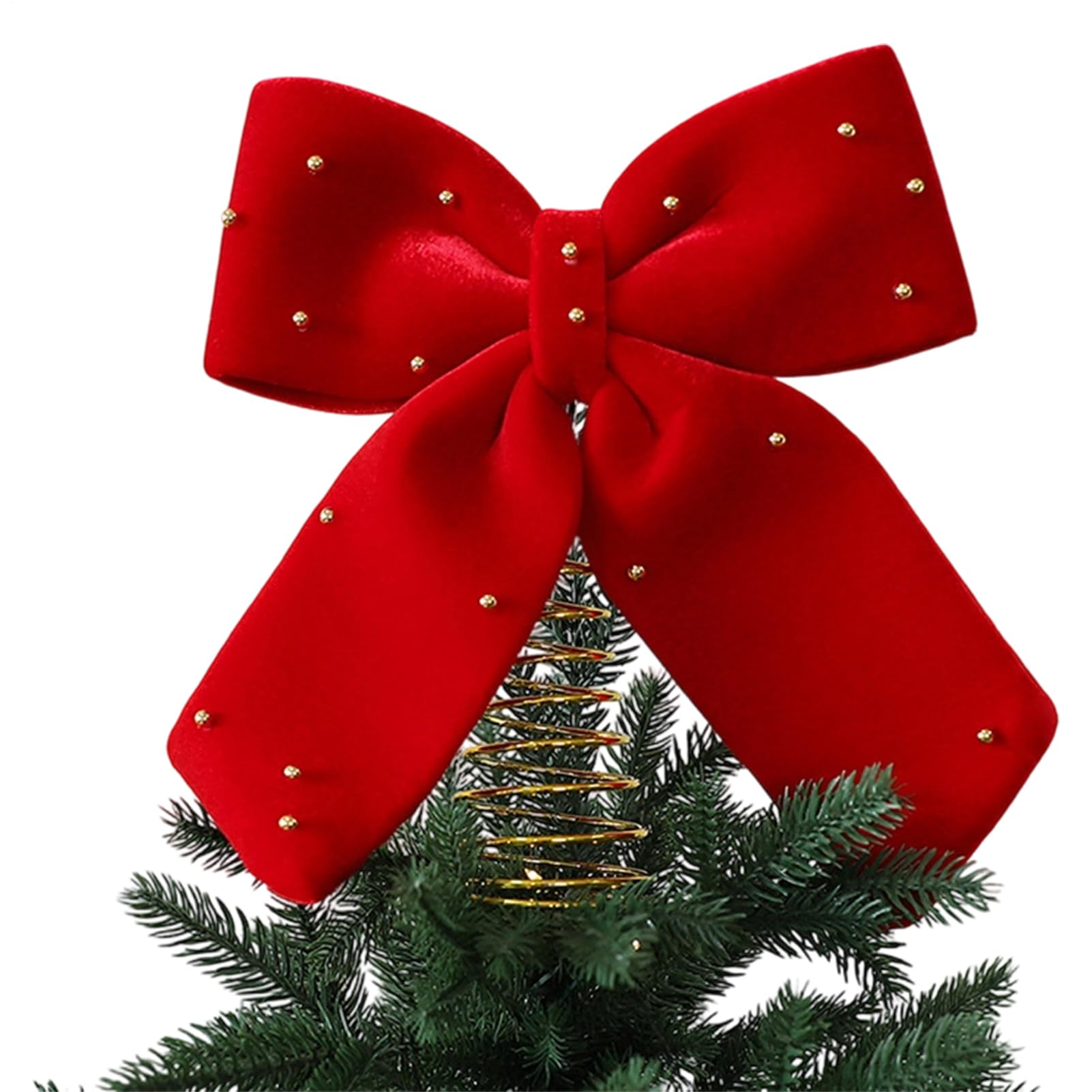 Adornos de árbol de Navidad rojos para mesa repisa y estante