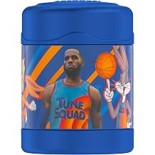 THERMOS FUNTAINER 10 Ounce Stainless Steel Vacuum Insulated Kids Food Jar, Space Jam
