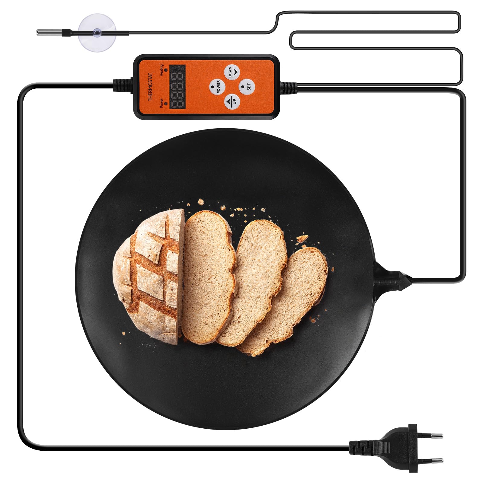Tapis chauffant levain SWAWIS 30W à thermostat réglable 5-45°C pour une fermentation constante