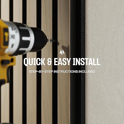 Miniatura 6 de Paquete de 2 paneles de madera para pared, paneles de pared de listones de madera acústicos, paneles de madera insonorizados para decoración de