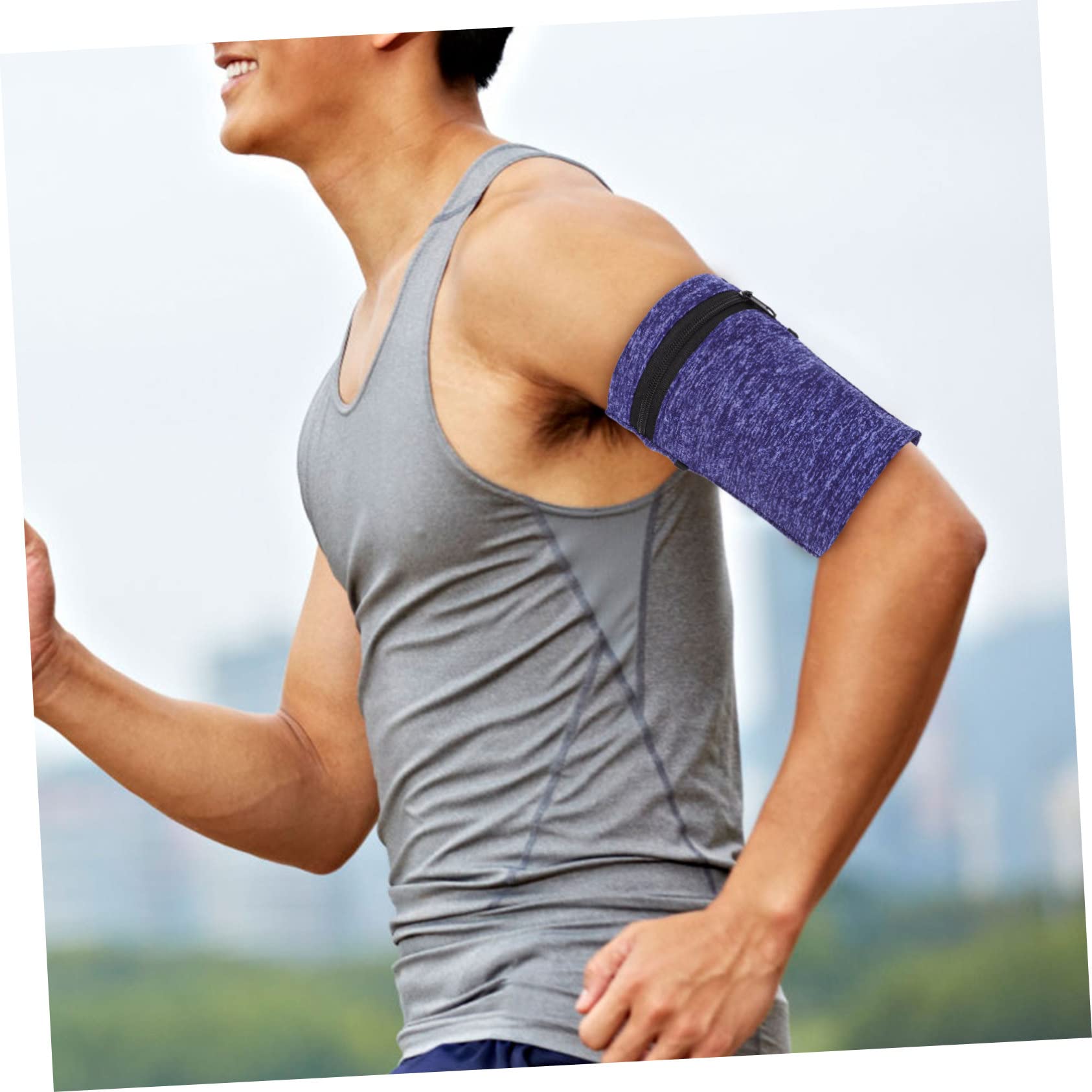 Uonlytech 5piezas Bolso Deportivo para Teléfono Móvil Funda Elástica para Correr Almacenamiento Práctico De Compartimento para Ejercicio y Actividades Al Aire