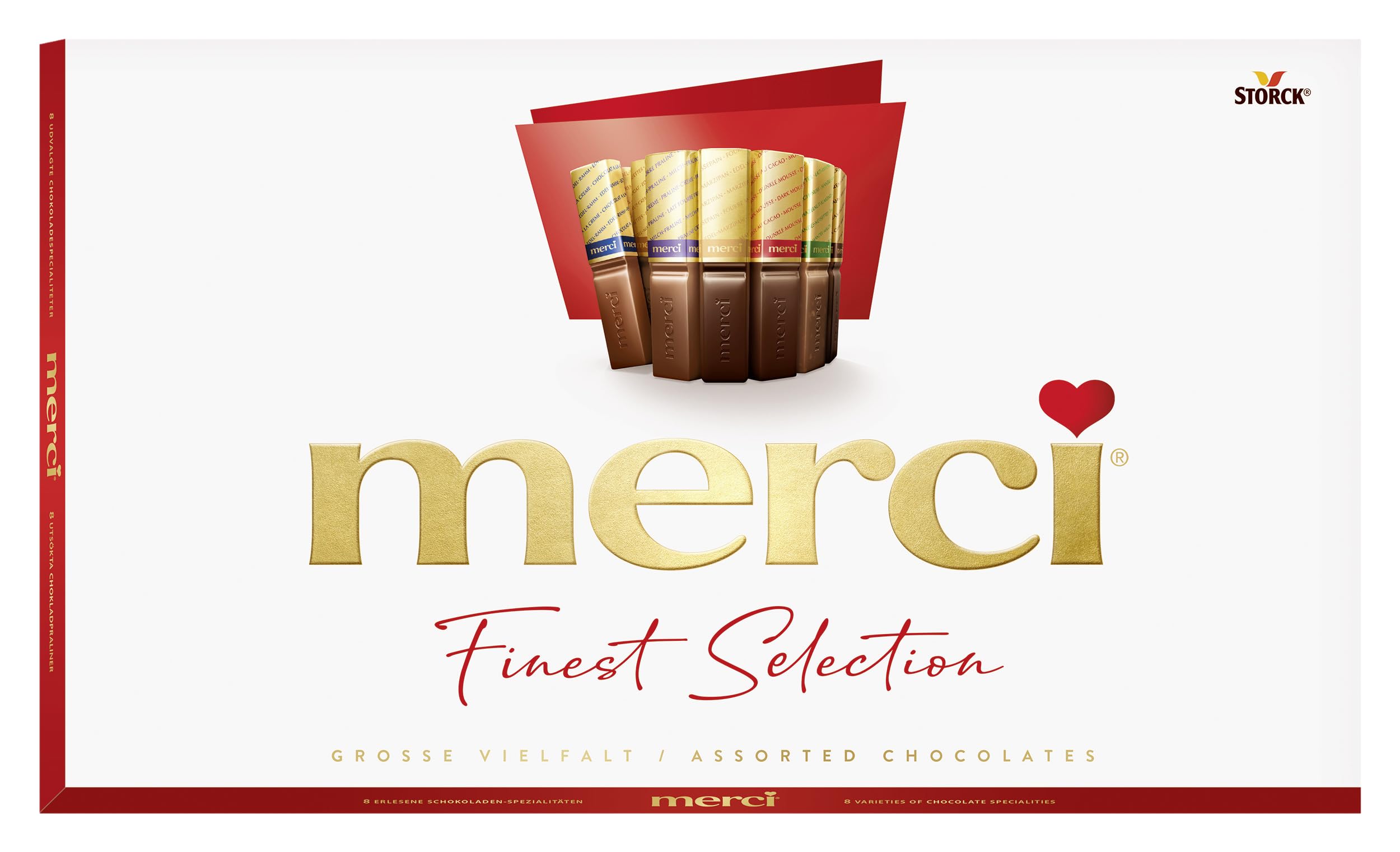 Merci Finest Milk & Dark Chocolate Variety Pack, Premium Selection, Gluten-Free, 400 g (Pack of 1)