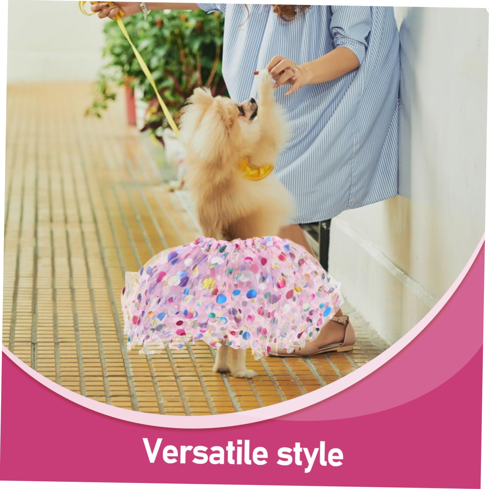 BESTonZON Tutù per cani regolabile traspirante tulle gonna ballerina taglia piccola media grande
