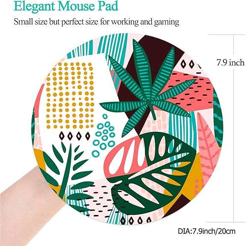 Miniatura 2 de Alfombrilla para mouse, base de goma antideslizante con borde cosido, alfombrilla de mouse redonda para juegos, alfombrilla de mouse de oficina