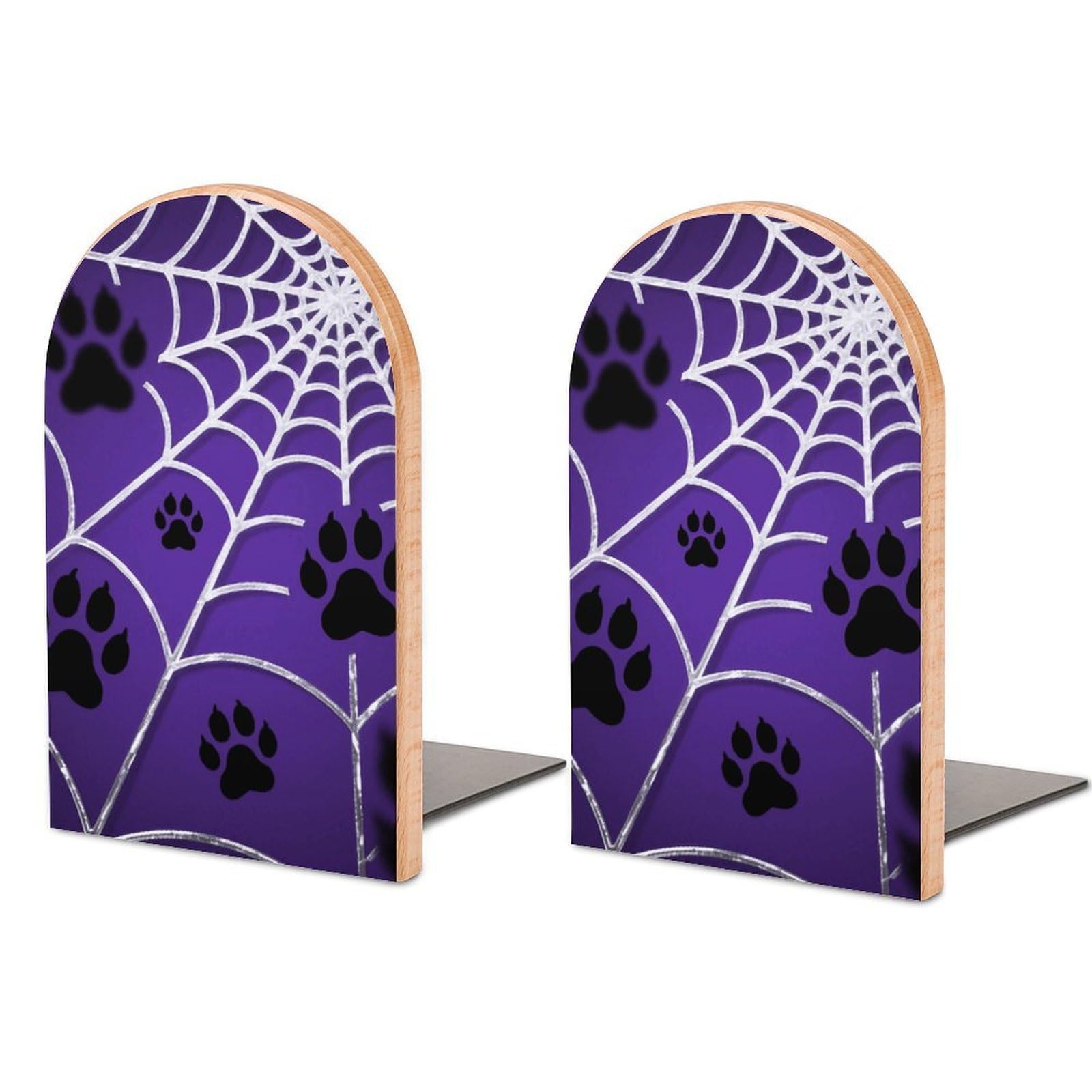 Serre-livres en bois et métal Dog Paws bloqueurs de livres robustes
