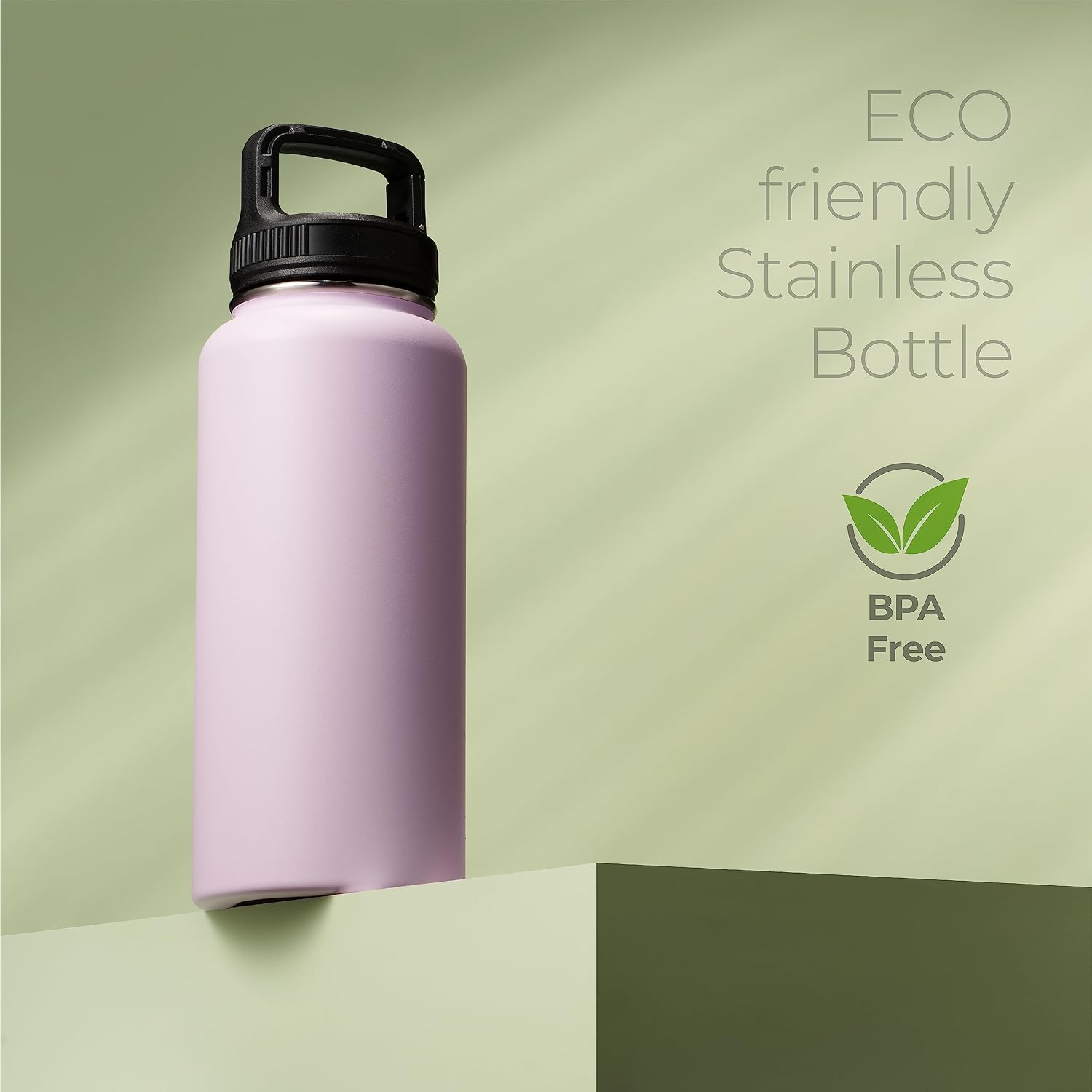 SipX™ 32 oz Insulated Water Bottle with 3 Lids – Leakproof Stainless Steel, Triple Insulated – Cold 24 Hours/Hot 12 Hours – Durable Bottle for School, Gym, Travel – Purple
