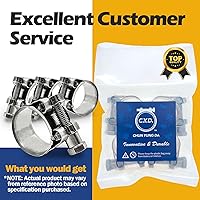 Vista 7 de TT Abrazaderas de manguera resistentes, abrazadera de acero inoxidable 304 con perno en T, rango ajustable de 0.91 a 0.984 in, tuercas en T sólidas