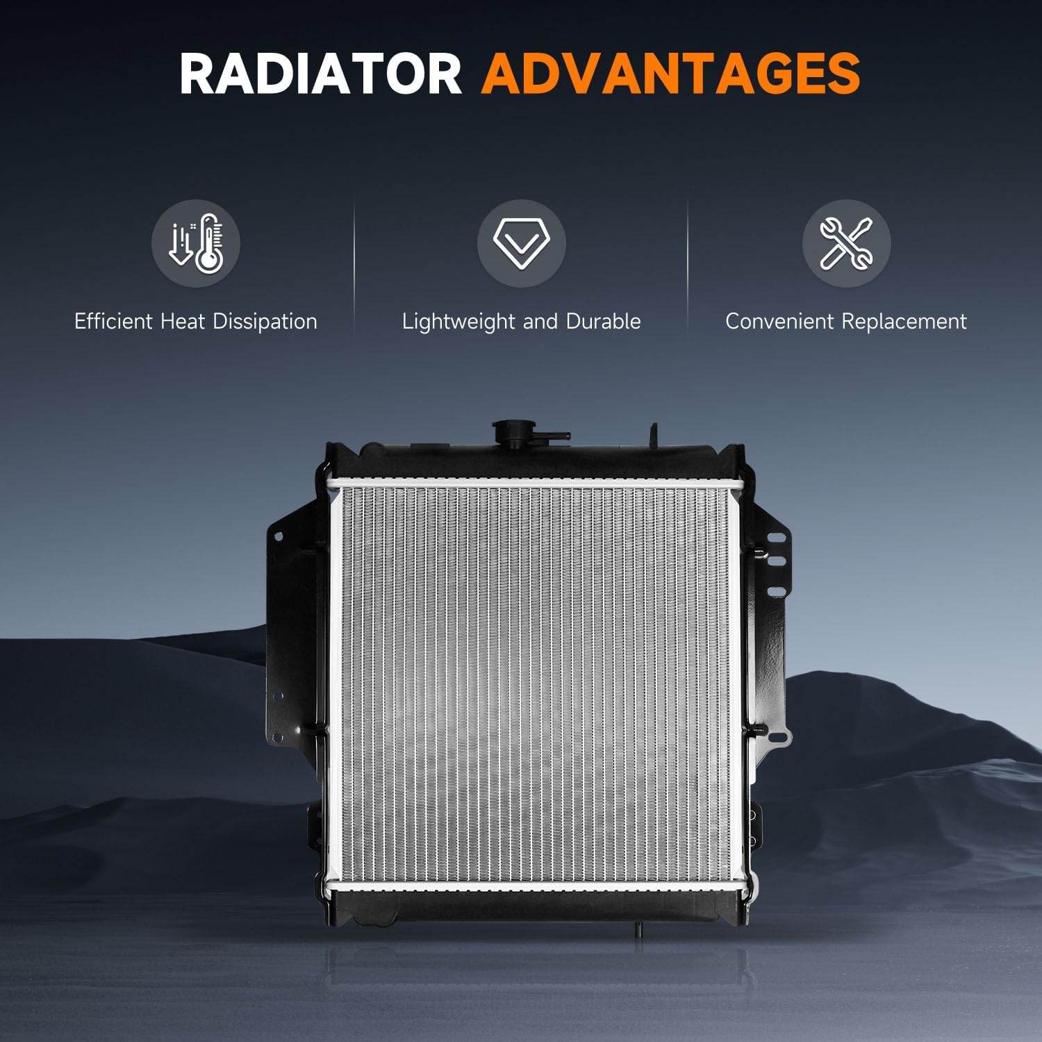 OCPTY 208 Engine Coolant Radiator Compatible with 1986-1988 for Suzuki Samurai 1.3L Replace# 208, DPI208, 8010170, AC208,RAD208,8010170 Aluminum Core Radiator Assembly Cooling Radiators Auto Parts
