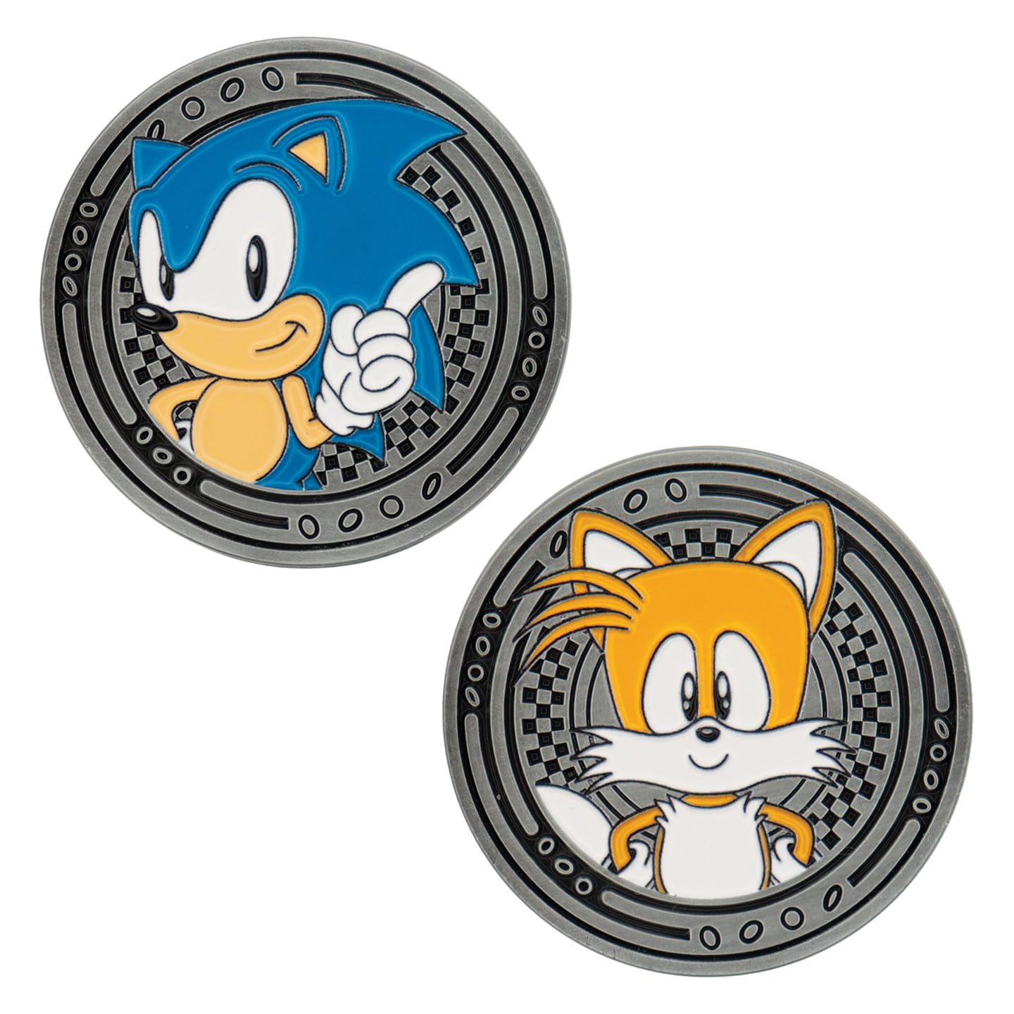 FaNaTtik Sonic the Hedgehog Sonic & Tails Limited Edition Collectible Coin – Silver Coloured Plating, Individually Numbered (9,995 Worldwide)