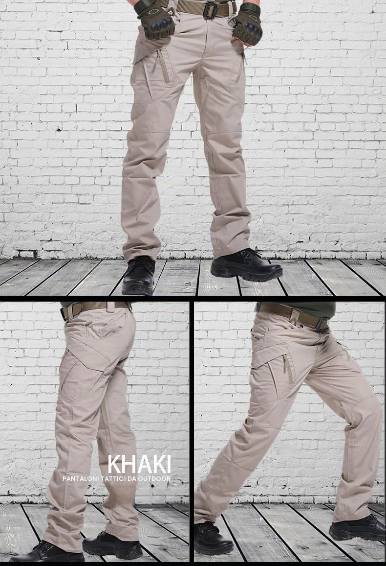MEIION Le Spartan | Pantaloni Tattici Pantaloni Tattici Ultra-Robusti per Uomini - Pantaloni da Lavoro all-Weather Leggeri con Molte Tasche per attività all'Aperto, Escursionismo, Senza Cintura