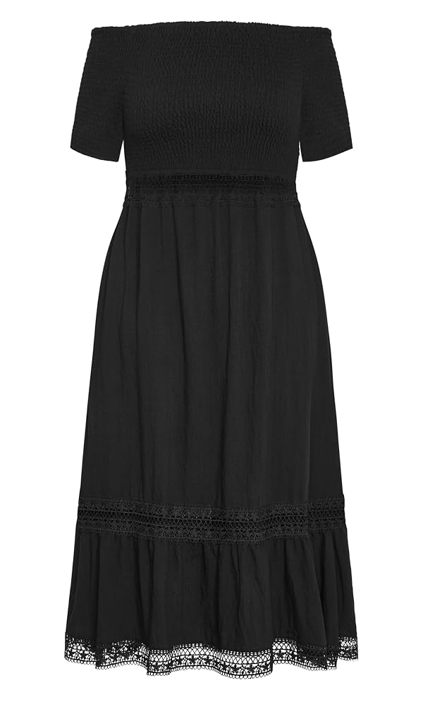 City Chic Women's Plus Size Dress - Aura Midi, 14 Black by City Chic - Used condition - Image 5