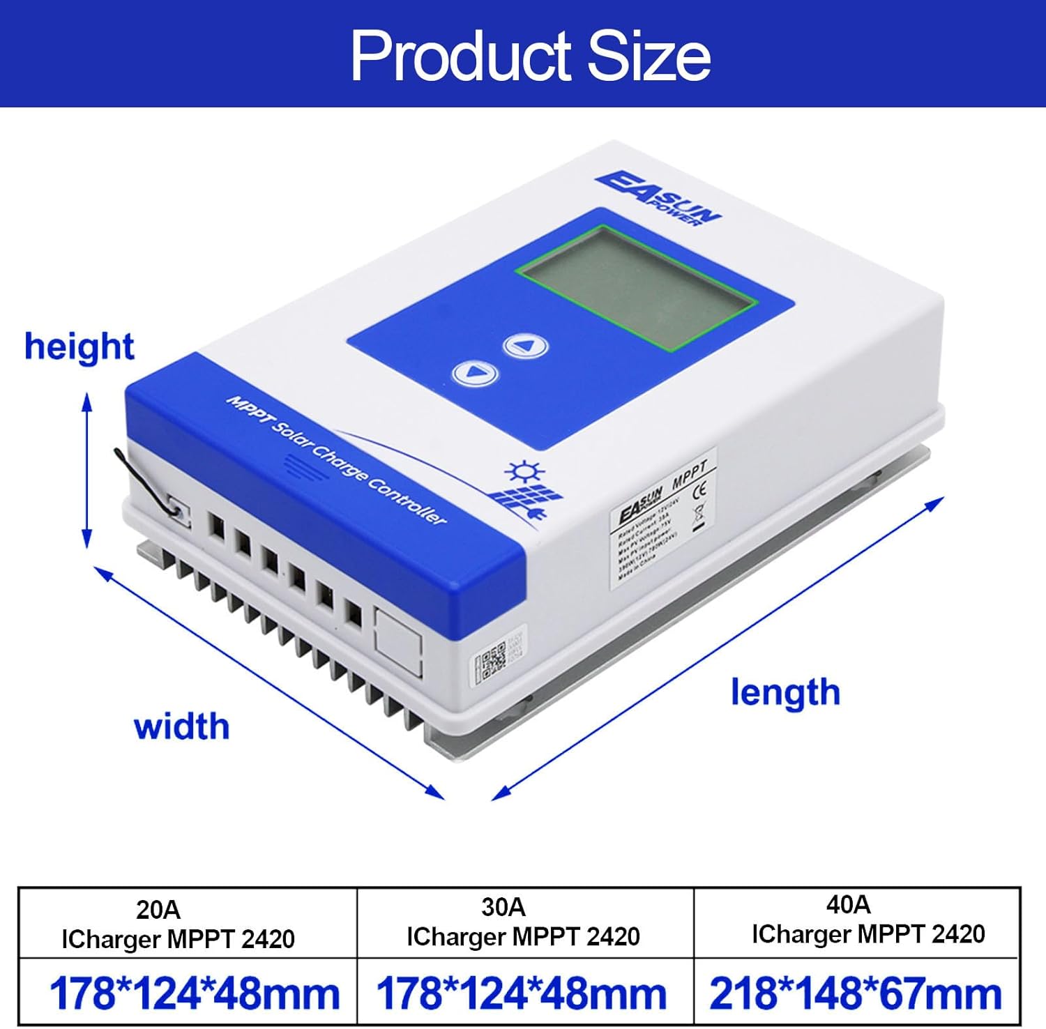 Diagram rozmiarów produktu