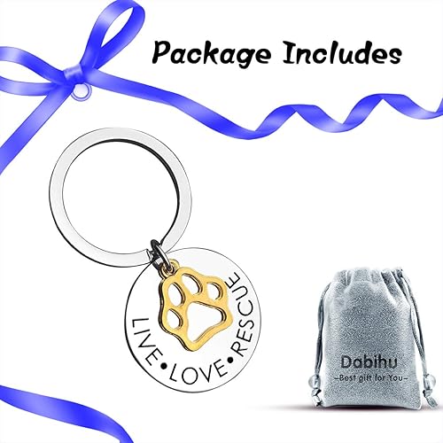 Miniatura 7 de Regalos de rescate de animales, regalos para dueños de mascotas, llavero de rescate de amor en vivo, regalo de cumpleaños para dueños de perros,