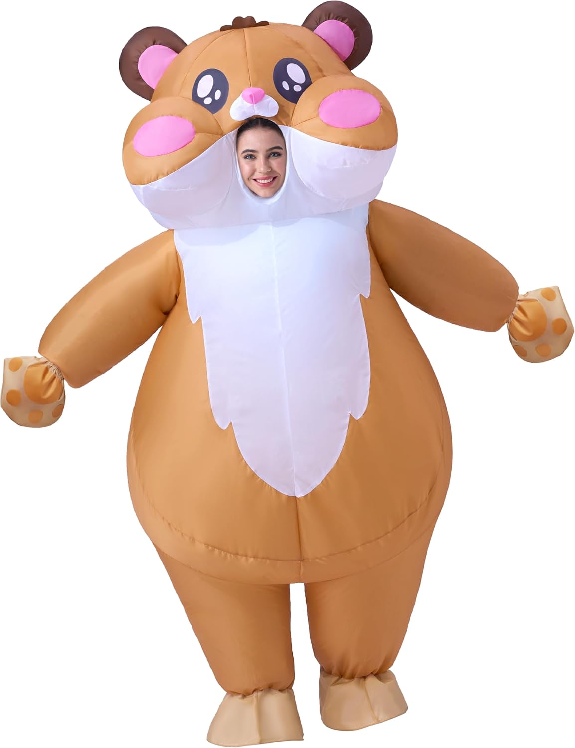 Spooktacular Creations Adults Halloween Inflatable Costumes, Women Hamster Blow-up Costume with Gloves, Full Body Hamster Inflatable Suit for Halloween Cosplay Parties