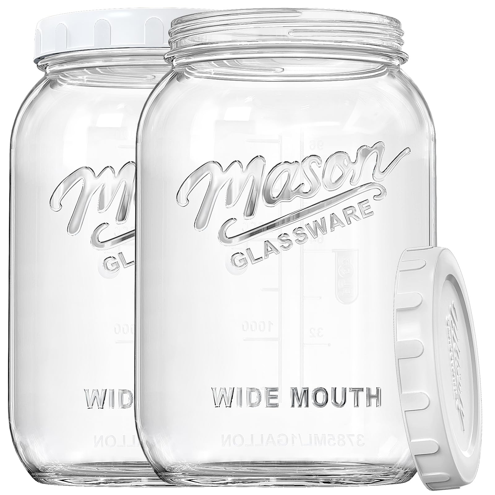 Dwbligt Wide Mouth Mason Jars 2 Pack