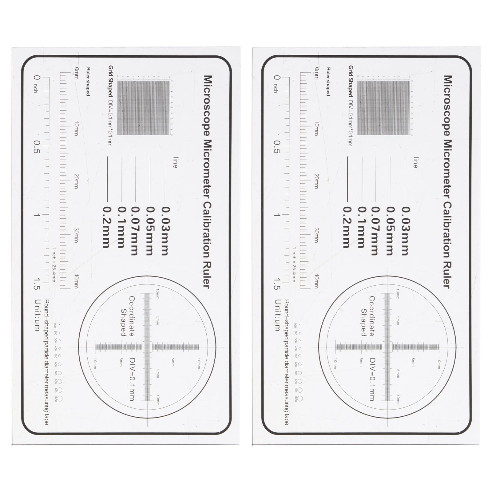 Hogtnd B 0.1 Mm Lens Micrometer Scale For Microscope Calibration Transparent Film Calibration Ruler For Scientific Applications Micrometer Ruler