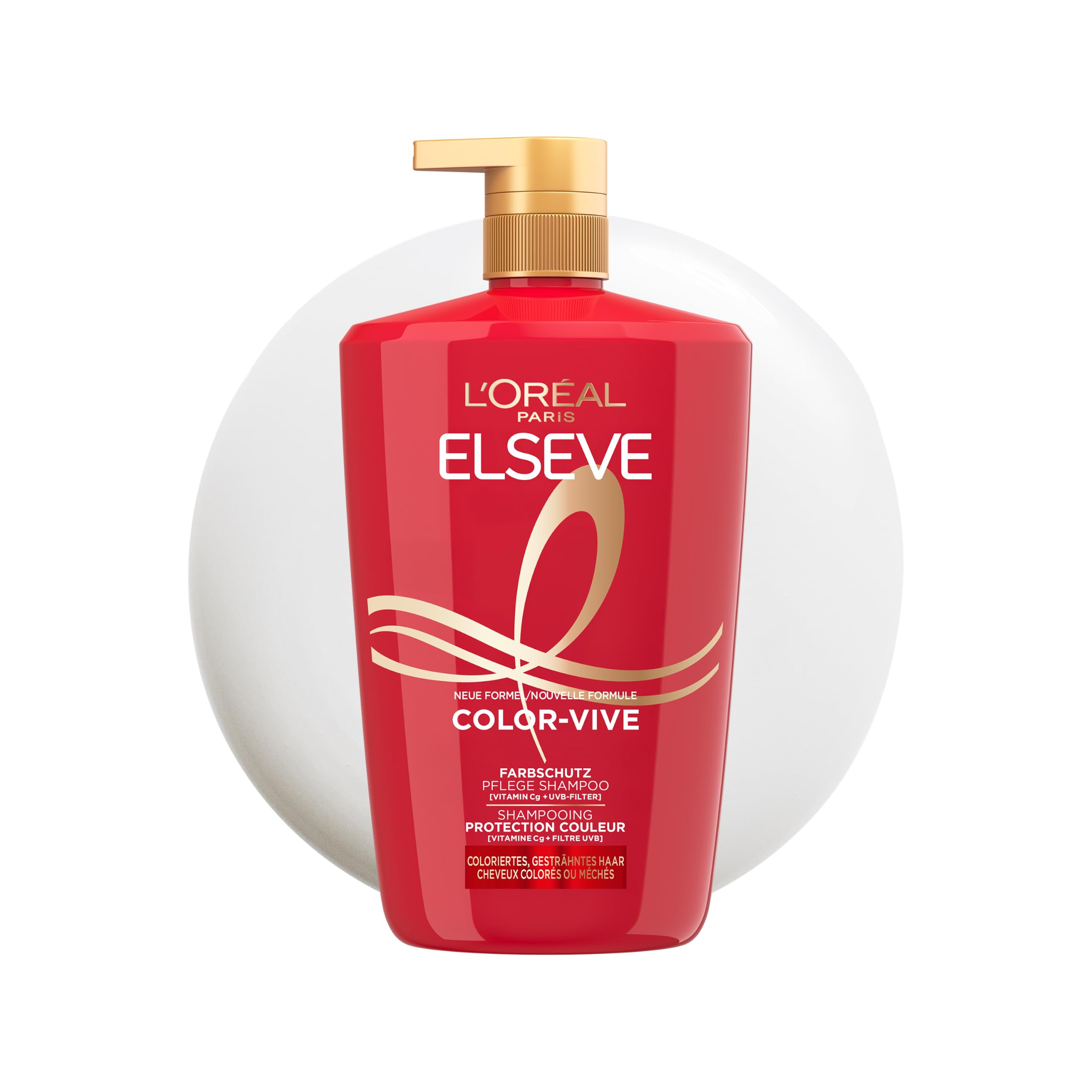 L'OREAL Paris Elseve Color Vive szampon ochronny do włosów farbowanych i z pasemkami z filtrem UV i ekstraktem z piwonii 1000 ml