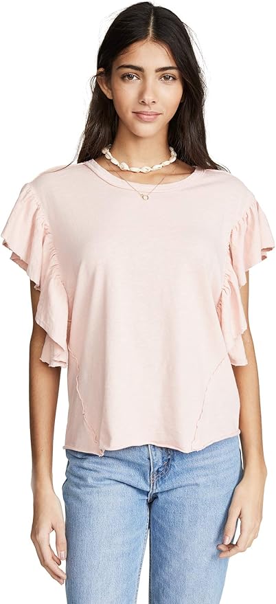 Women's ruffle sleeve t shirt Clearance