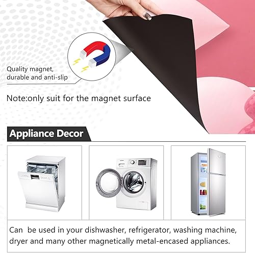 Miniatura 2 de Cubierta magnética para lavavajillas con texto en inglés «Happy Valentine's Day», calcomanías magnéticas para el hogar, cocina, nevera, lavadora, 23