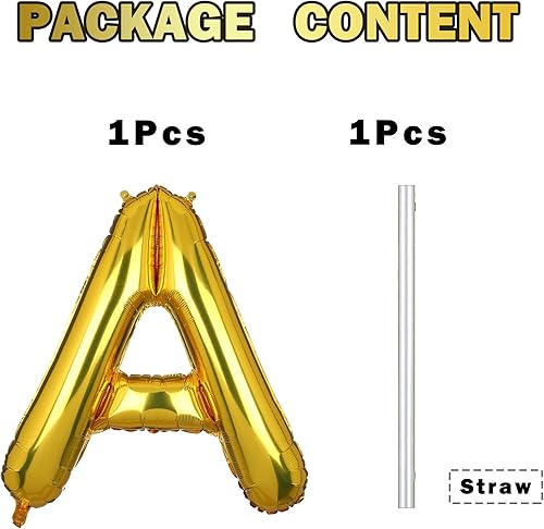 Miniatura 8 de Globos gigantes de la letra H dorados de 40 pulgadas, decoraciones de fiesta de cumpleaños, globos de helio del alfabeto de papel de mylar