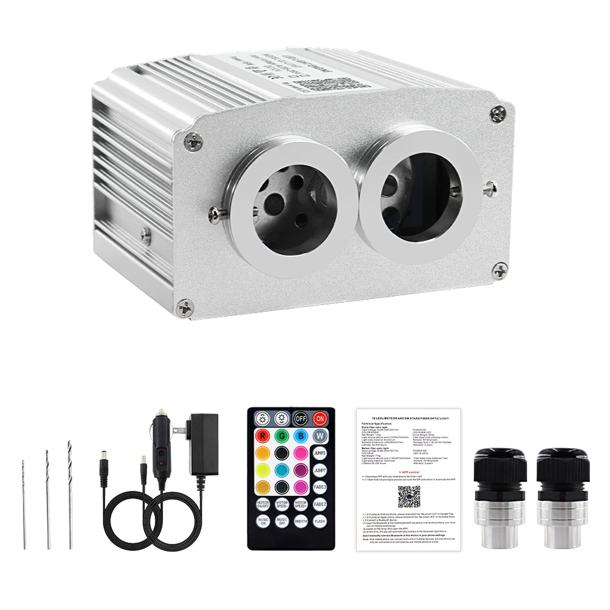 ATOKEE 16W Twinkle Dual Head Fiber Optic Light Motor