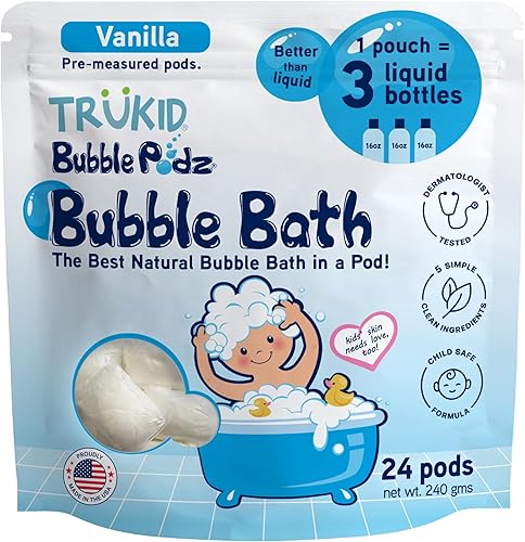 Miniatura 29 de TruKid Bubble Podz - Baño de burbujas para bebés y niños, bomba de baño refrescante suave para pieles sensibles, pH balance 7 para sensibilidad
