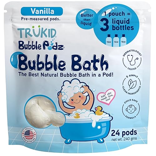 Miniatura 79 de TruKid Bubble Podz - Baño de burbujas para niños, niños pequeños y bebés, bomba de baño suave y refrescante sin lágrimas para piel sensible con