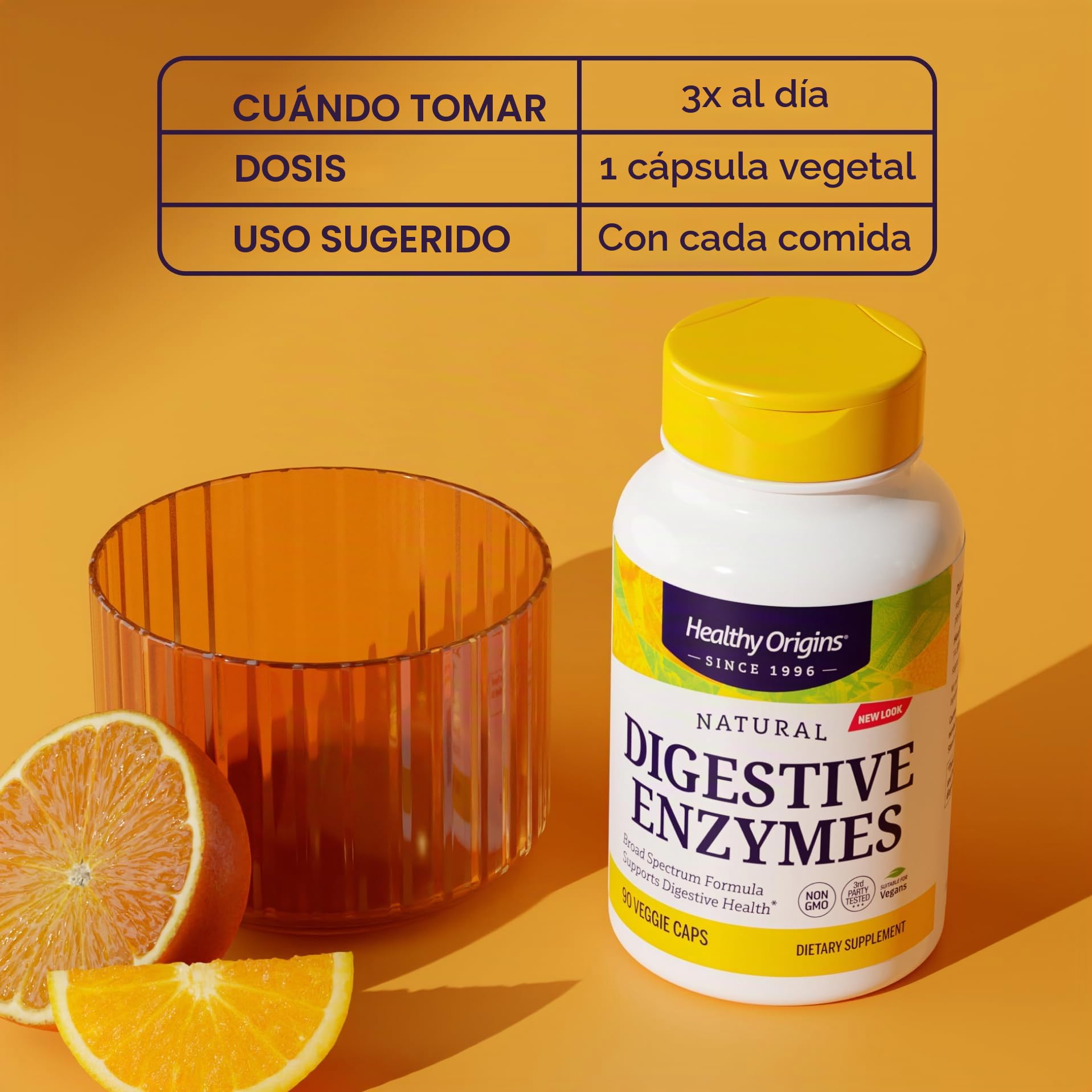 Amazon.com: Healthy Origins Enzimas digestivas de amplio espectro