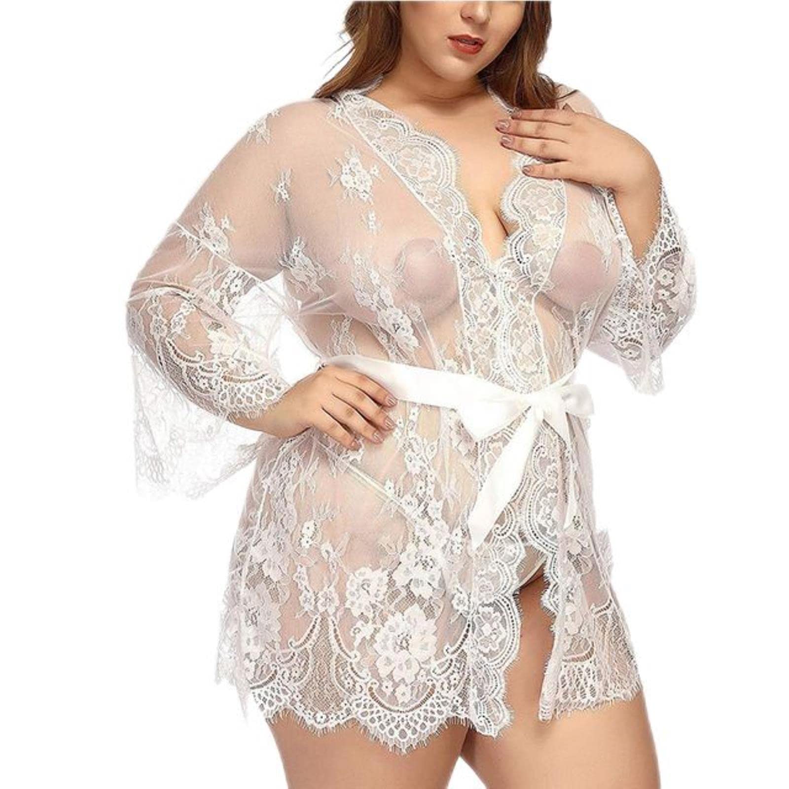 OKGD 3XL Plus Ukuran Wanita Lingerie Hot Pakaian Renda Bunga Baju Tidur  Pakaian Dalam Baju Tidur Malam Gaun Kostum-4,L : Amazon.co.uk: Health &  Personal Care