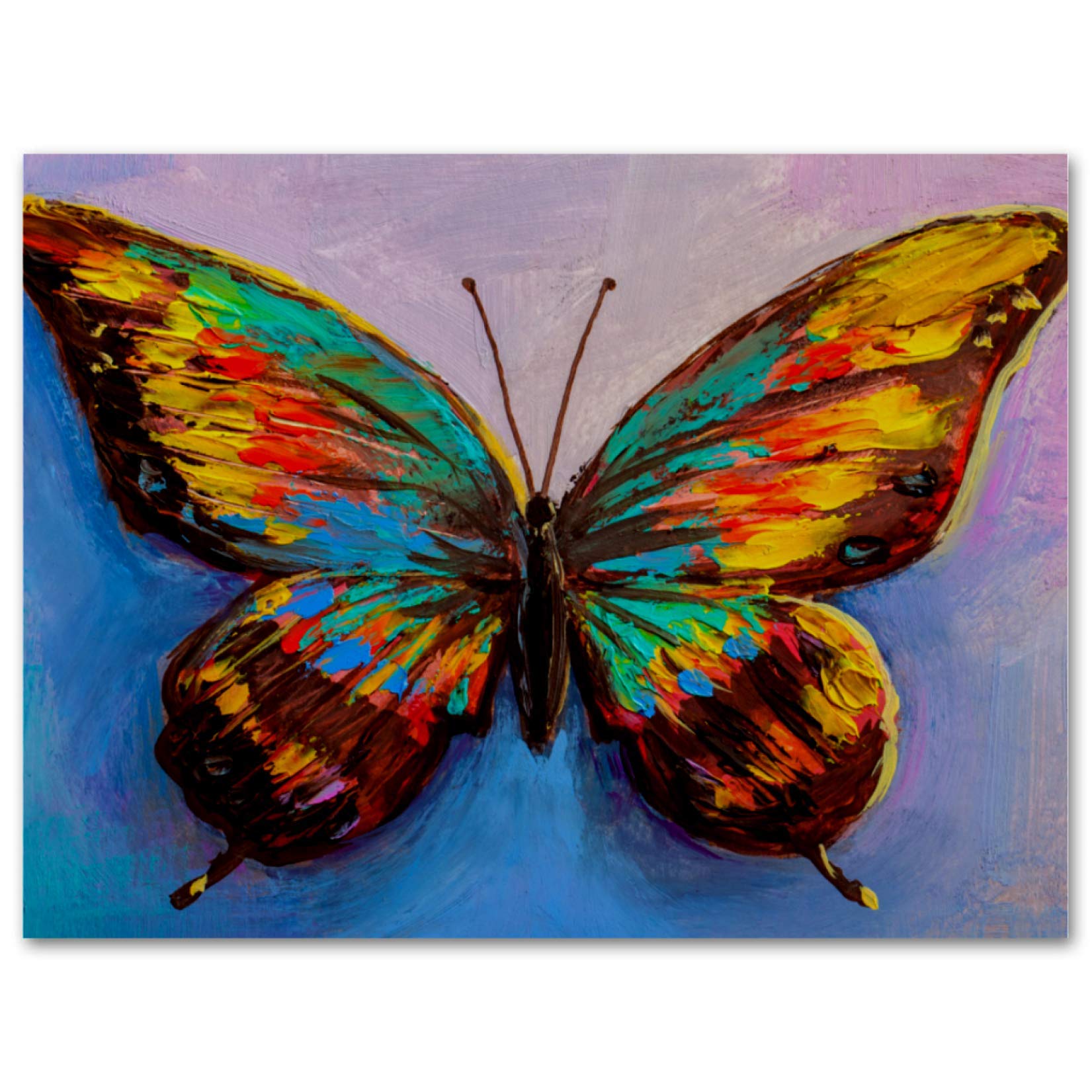 Wall Art Painting Living Room Decorations Fashion Framed Panel Oil Painting Beautiful Butterfly Hang Up Anytime