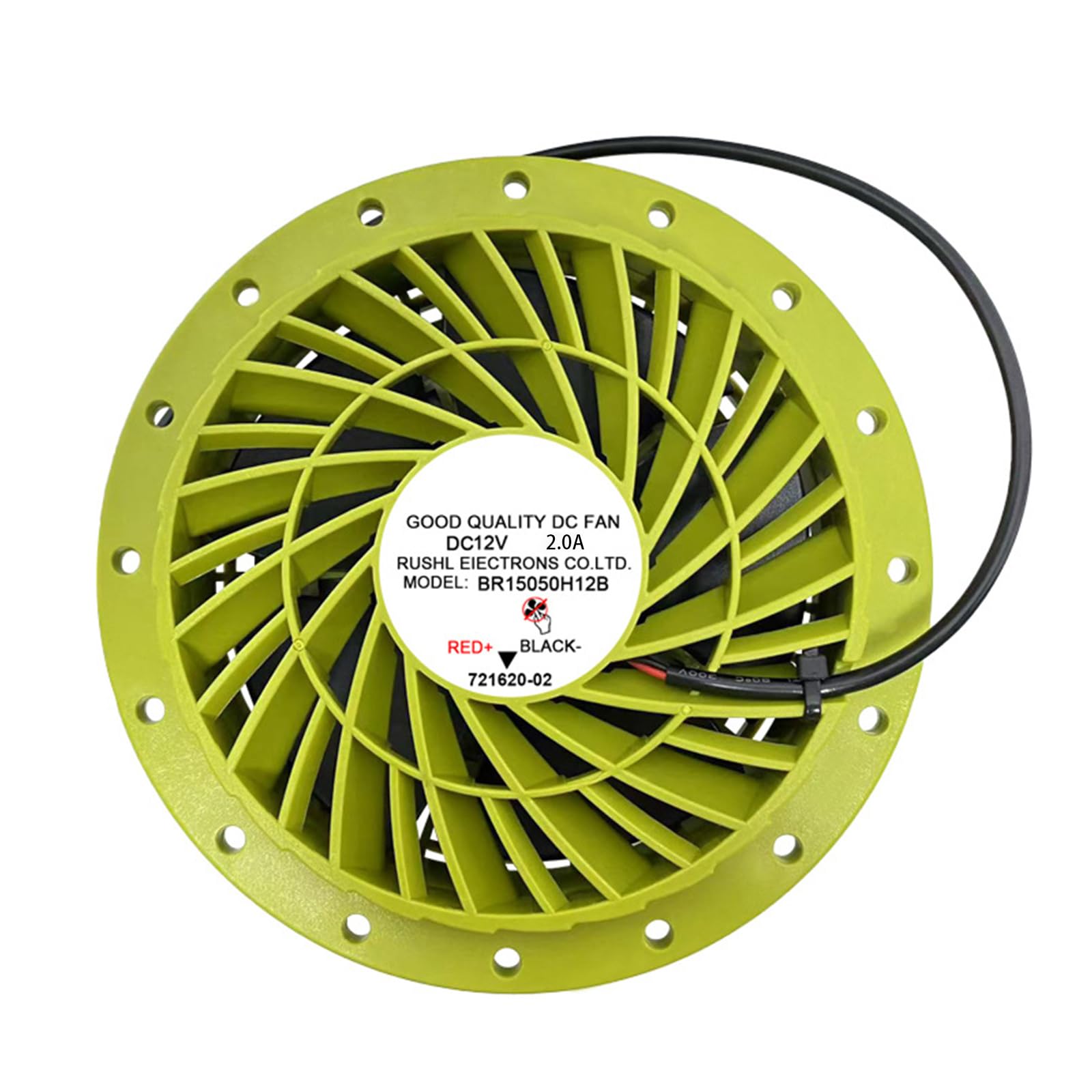 Buxuaaaa Green Duct Fan 6500Rpm For Hvac Airflows Enhancement In Small Spaces, Quiet Ventilation In Grow Areas & Workshops Double Ball Bearing Blower
