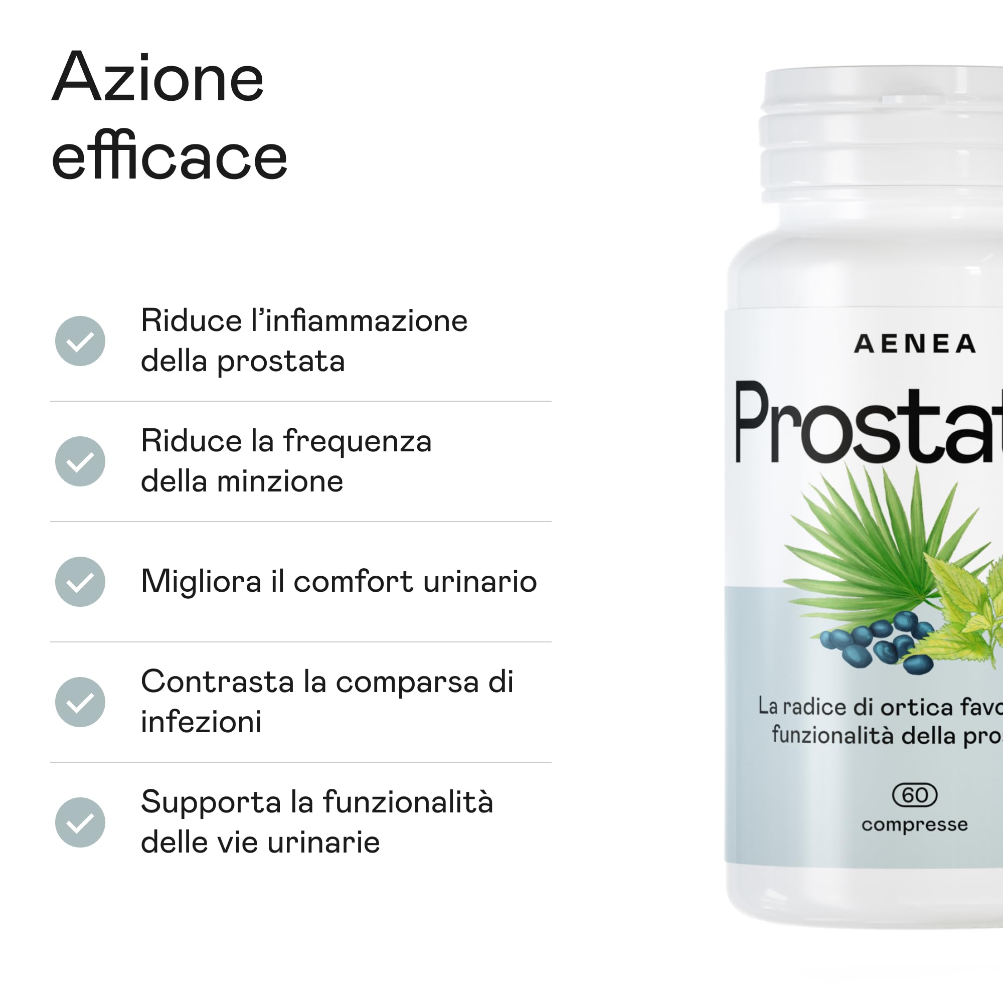 Prostaten Prostata Integratore Uomo 60cps - 640mg con Serenoa Repens Prostata e Ortica, Alto Dosaggio per il Benessere delle Vie Urinarie, Formula Naturale con Saw Palmetto