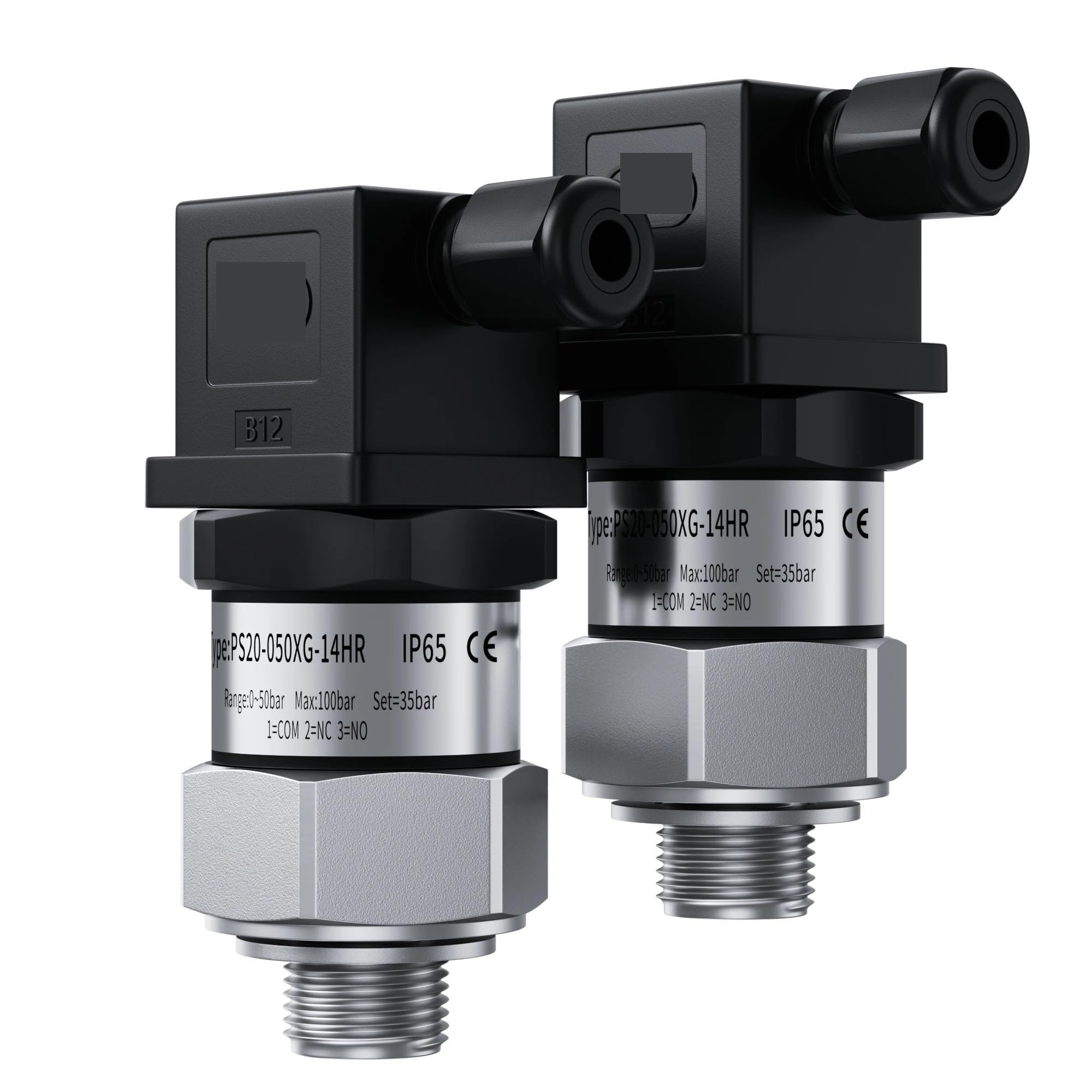G3/4 rosca NO + NC aceite Gas agua aire Control de presión neumática 30-300bar 40-400bar 20-200bar interruptor IP65 1 Uds(G1-4 thread,0-8bar)