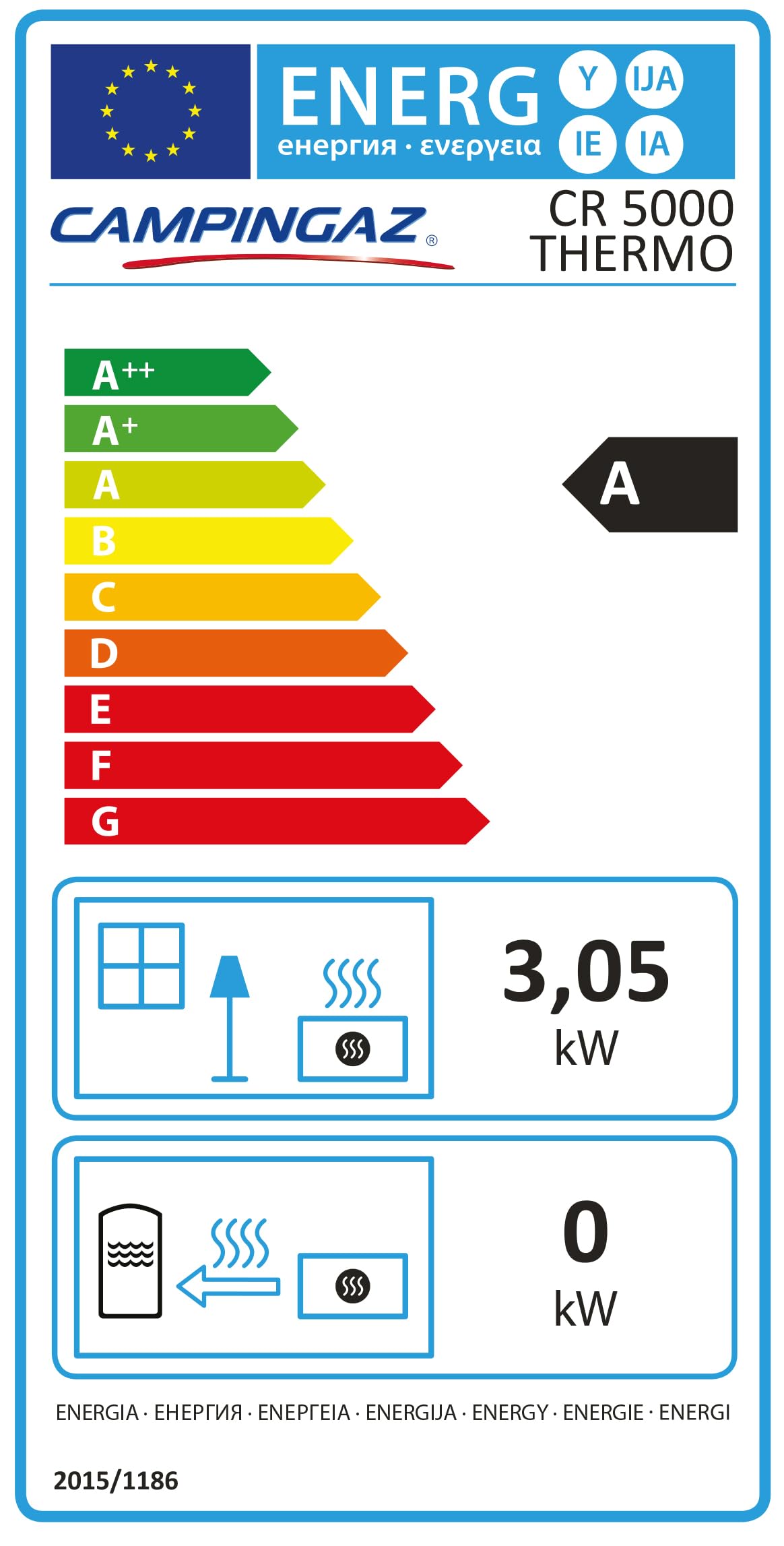 CAMPINGAZ CR 5000 - Thermo-Gasofen mit Rädern, tragbar, mit Piezozündung
