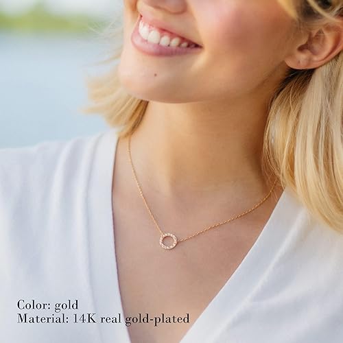 Miniatura 4 de Ldurian Collares en capas para mujer, delicados, chapados en oro de 14 quilates, juego de gargantillas multicapa, collar delicado de moda, collares