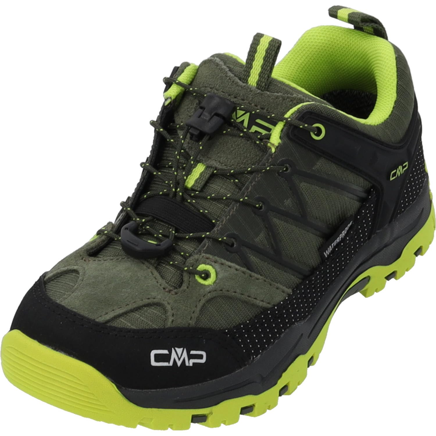 CMP Kids Rigel Low Trekking Shoes Wp, Kids Rigel Low Trekking Shoes Wp, Kaki-Acido, 35, Kaki-Acido,