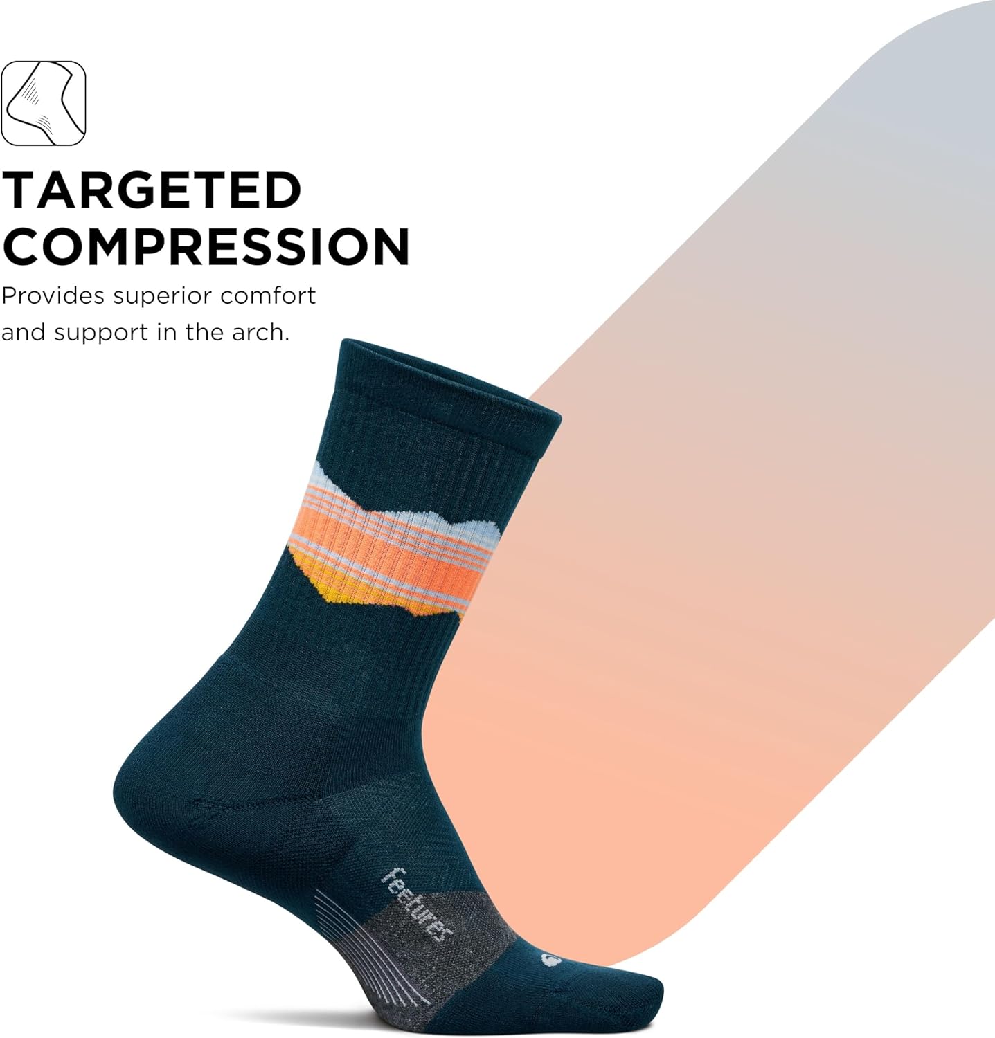 Feetures Trail Max Cushion Mini Crew Sock - Hiking Socks for Men & Women