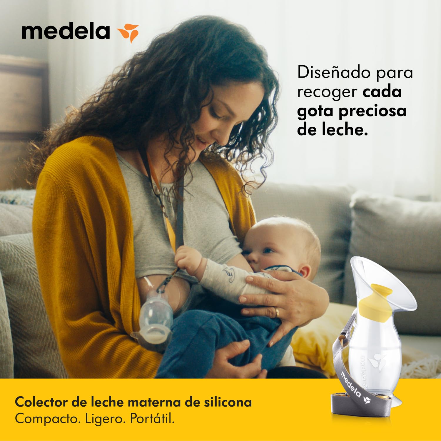 Medela Colector de Silicona para Leche Materna, Copa de Leche Materna con Base de Succión y Tapa para Almacenar Leche, Adecuado para un uso Diario