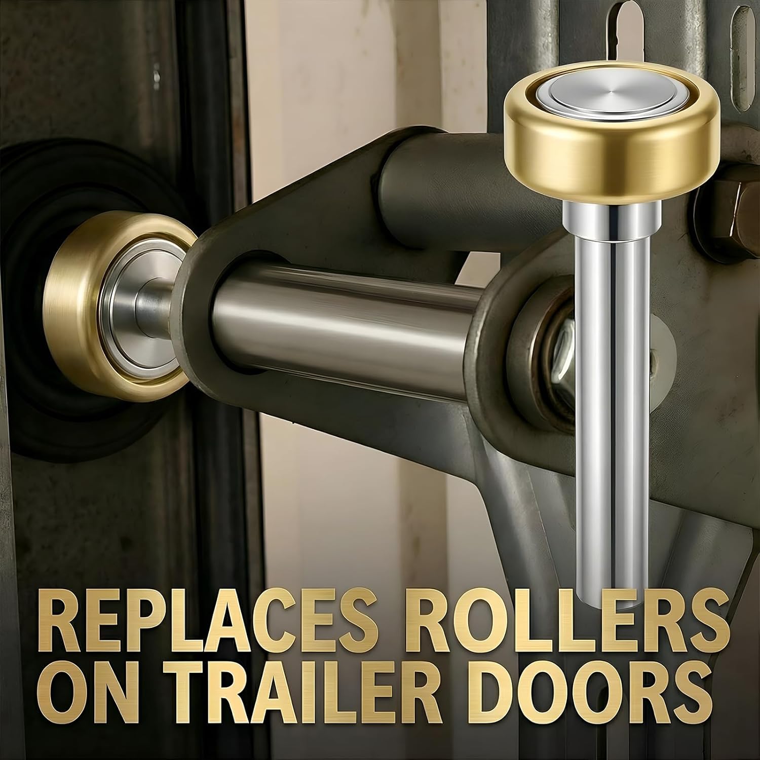 24 Pack 1" Truck Trailer Door Rollers,Box Truck, Heavy-Duty Truck Trailer Door Wheels Rollers Replacement Parts Hardware,Commercial Vehicle Doors 7/16'' Diameter X 2-3/4'' Long Rod