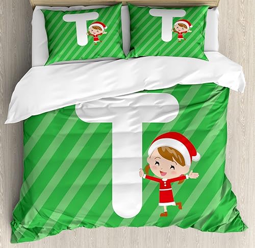 Miniatura 12 de Ambesonne Synthwave Duvet Cover Set, Abstract Halftone Inspired Dos with Colorful Retro Zigzags Graphic, Decorative 3 Piece Bedding Set with 2