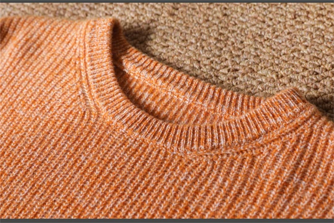 Maglione da uomo con colletto rotondo spesso lavorato a maglia maglione invernale casual allentato