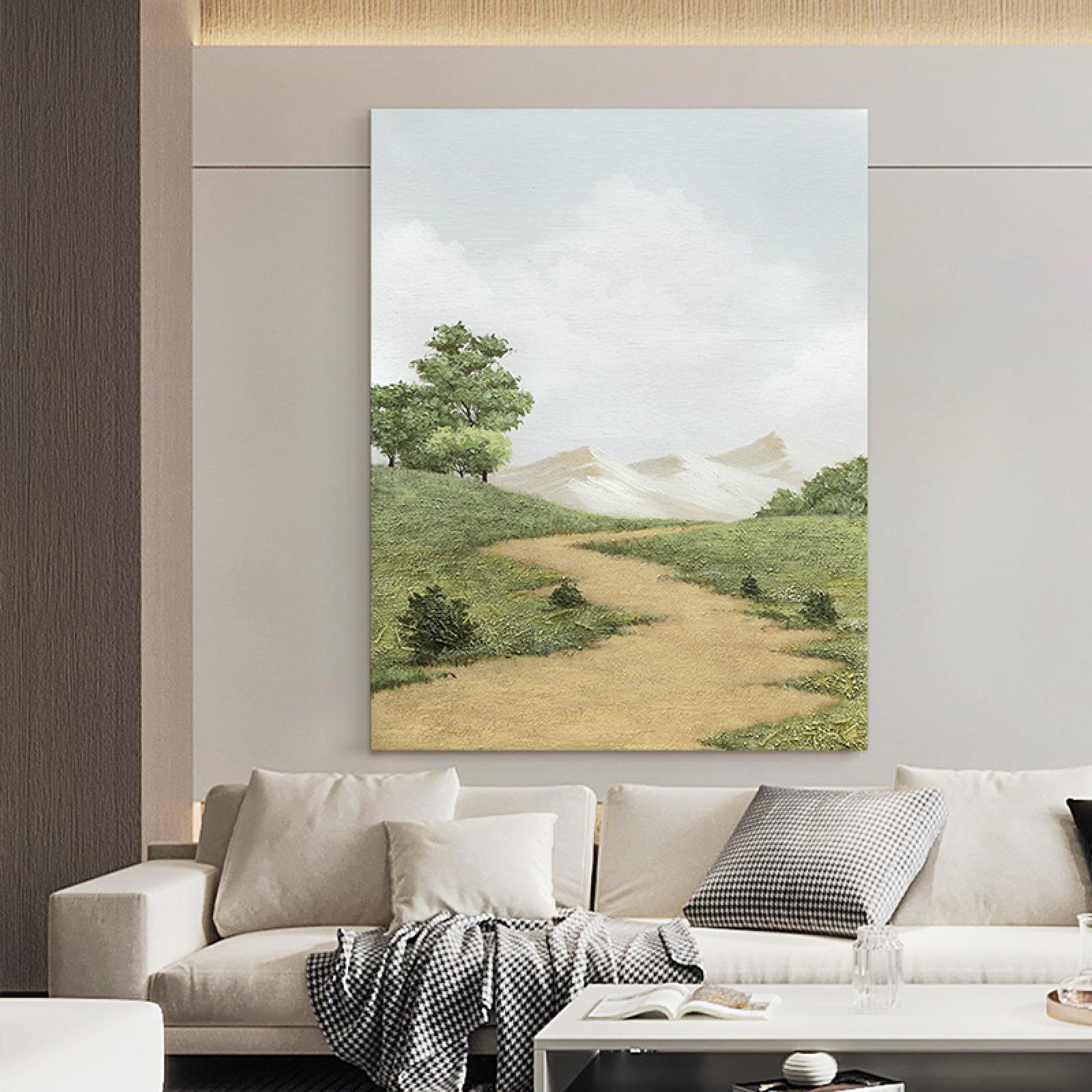 Peinture à l'huile peinte à la main pour mur familial et salon moderne