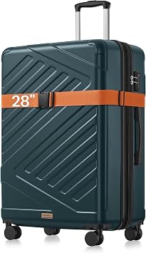 SONGMICS Hard Shell Suitcase, ABS Luggage Trolley with TSA Lock, 28 Inch