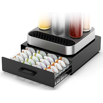 ZECENN Storage Drawer for Bartesian Pods, Cocktail Pod Holder for Bartesian Capsules, Compatible with Bev by Black+Decker Coc