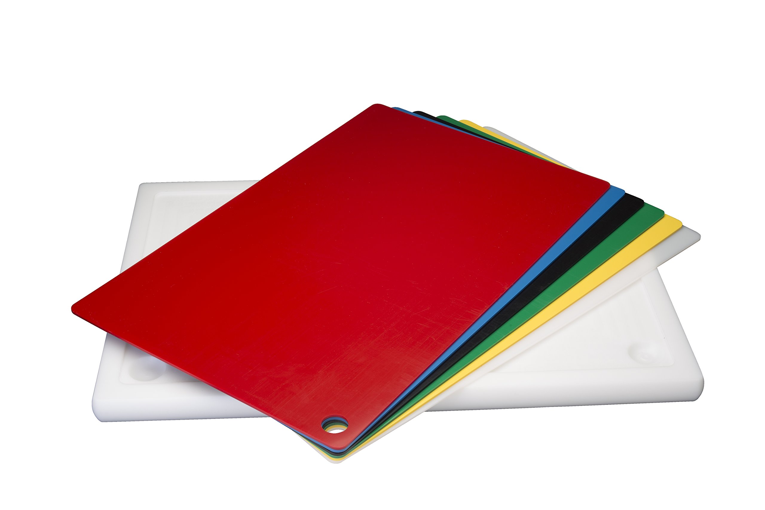 Top Board Profi Schneidebrett Set 7 tlg GN 1/1 53 x 32,5 x 3 cm incl. 6 farbigen wechselbaren Schneidauflagen