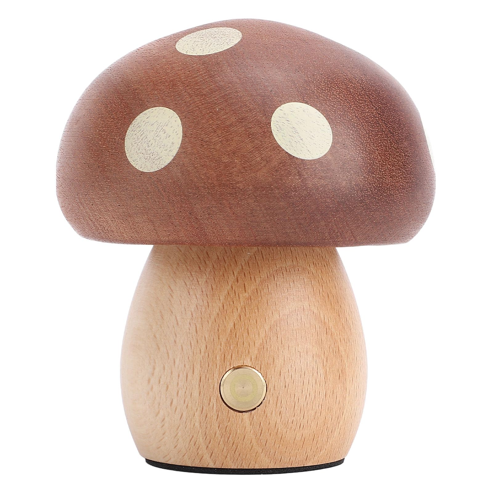 Saluaqui #211 Mushroom Led Table Lamp Wooden Warm Light Stepless Dimming Rechargeable Bedside Nightstand Lamp For Bedroom Home Decoration