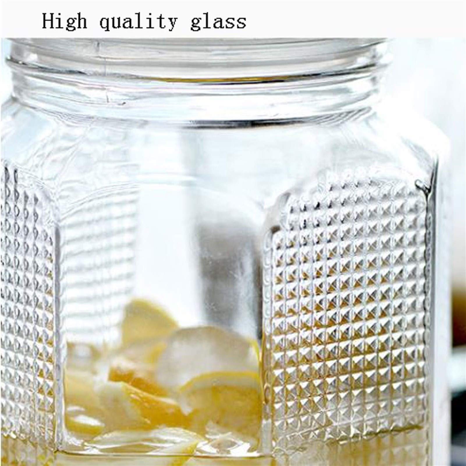 Botes para Alimentos Los tarros de cristal, tarro de cristal de almacenamiento de alimentos con sello hermético de la tapa, Borrar almacenamiento de alimentos for servir té, café, especias y Más Botes